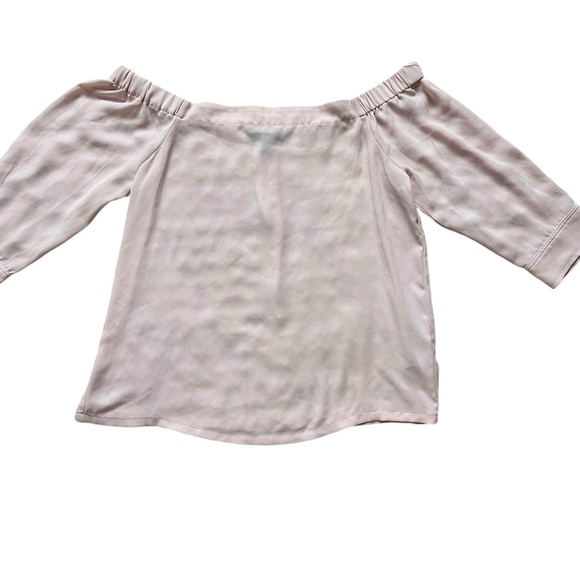 Banana Republic off the should blouse in light pink size Petite Small - Picture 8 of 10